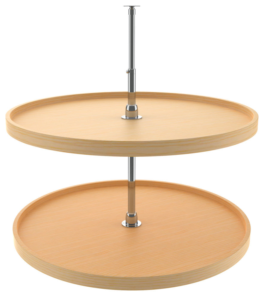 Wood Full Circle 2-Shelf Lazy Susans for Corner Wall Cabinets, 32"