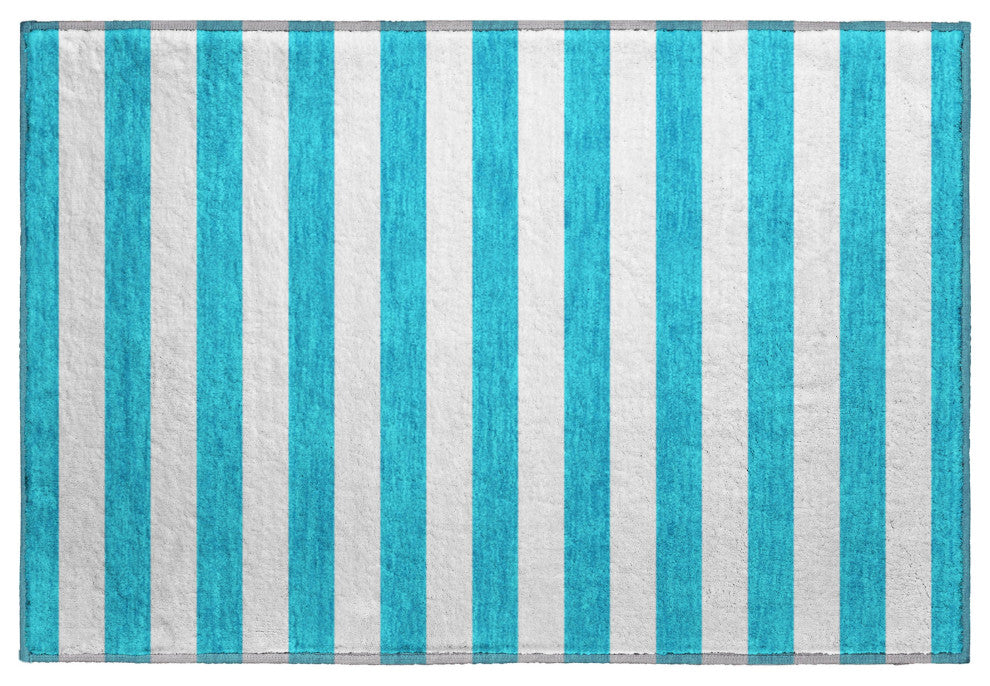 Premium Machine Washable Mayfield AMF528 Teal 1'8" x 2'6" Rug