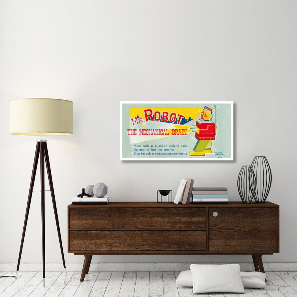 "Mr. Robot: The Mechanical Brain" Digital Paper Print by Retrobot, 46"x24"