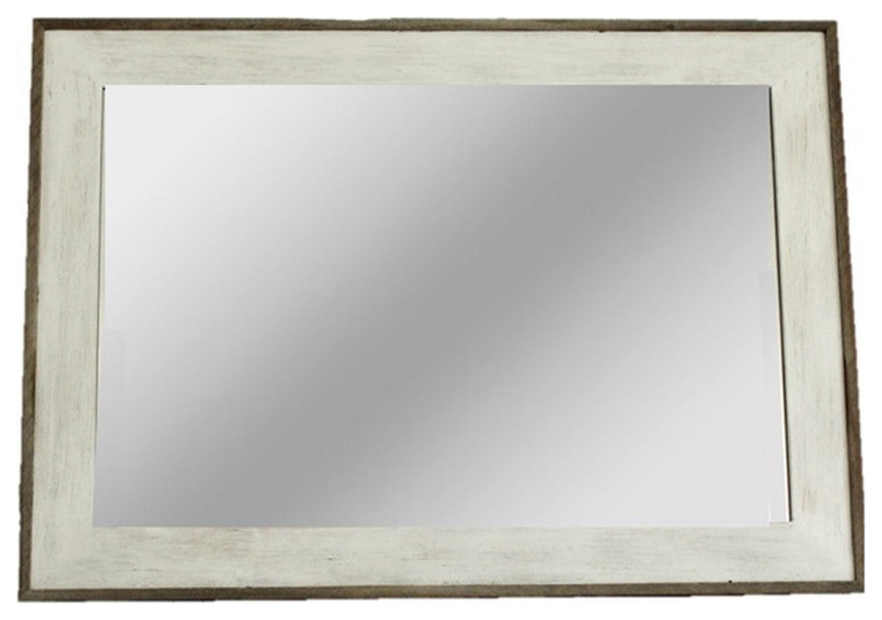 Glacier White Mirror, With Raised Outside Edge, 26"x30"