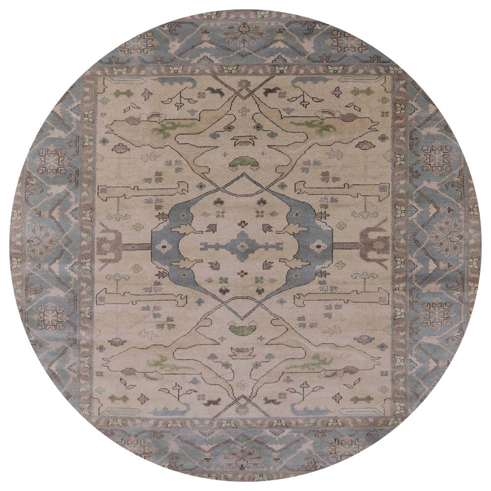Ahgly Company Indoor Round Mid-Century Modern Area Rugs, 7' Round