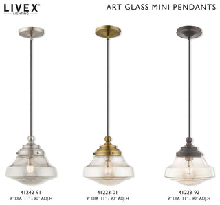 Livex Lighting Antique Brass 1-Light Mini Pendant