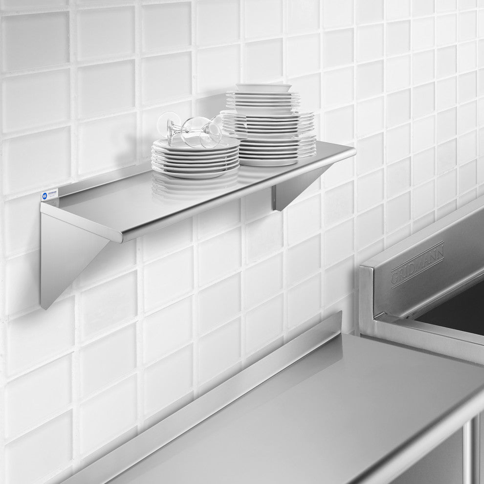 NSF Stainless Steel 12" x 48" Commercial Kitchen Wall Shelf Restaurant Shelving