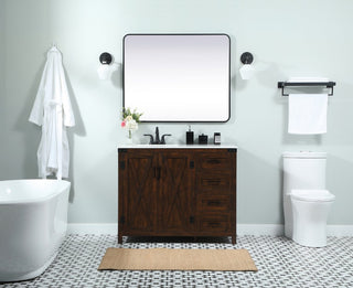 Home Living 19" Farmhouse Expresso-Light Bathroom Vanity