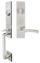 Brussels Lever, Tubular Entry Handleset, Left Hand, Satin Stainless Steel