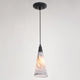 Milano Matte Black Transitional Mini Pendant Ceiling Light Multi Color Art Glass