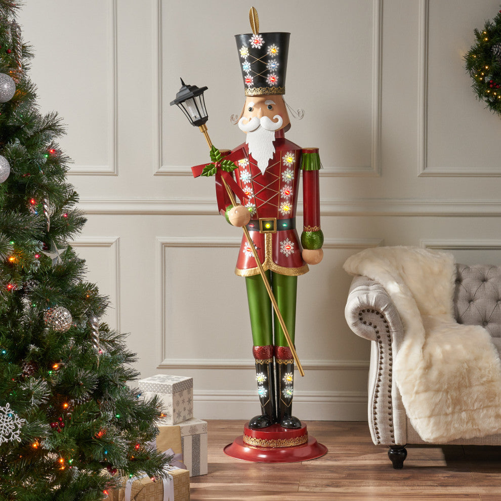 Almar Toy Soldier Solar Lantern Stand, Red