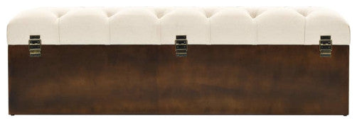 vidaXL Storage Bench Cream