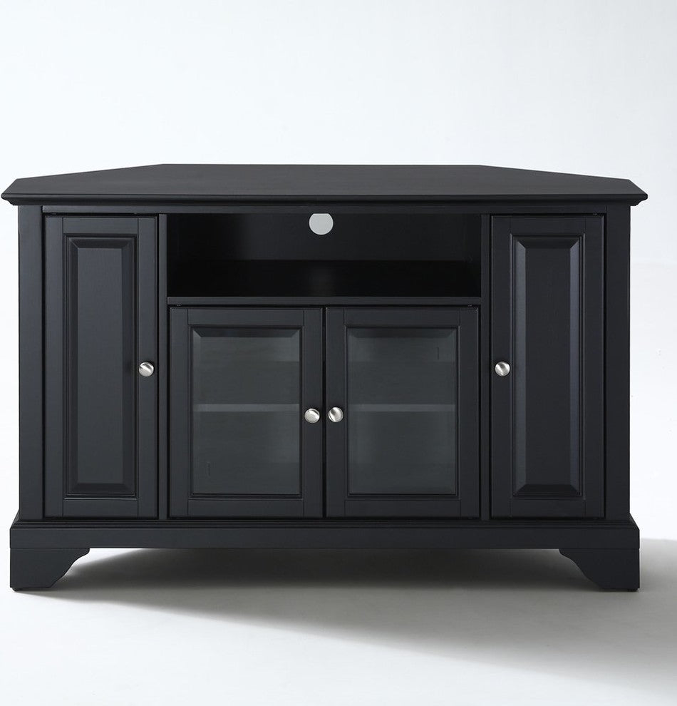 LaFayette 48" Corner TV Stand, Black