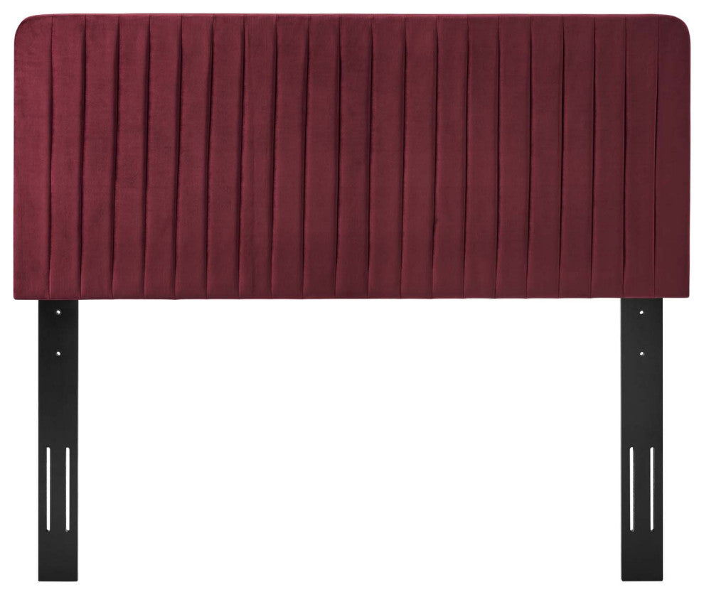 Tufted Headboard, King Size, Velvet, Red, Modern Contemporary, Bedroom Master
