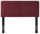Tufted Headboard, King Size, Velvet, Red, Modern Contemporary, Bedroom Master