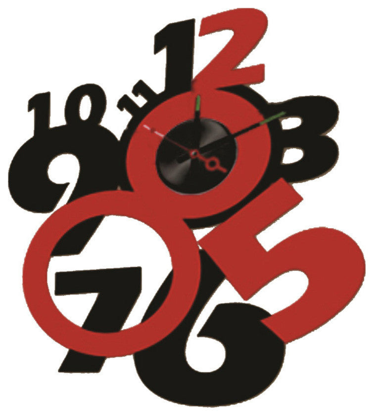 Modern Home Self Adhesive DIY 3D Wall Clock - Crazy Eight