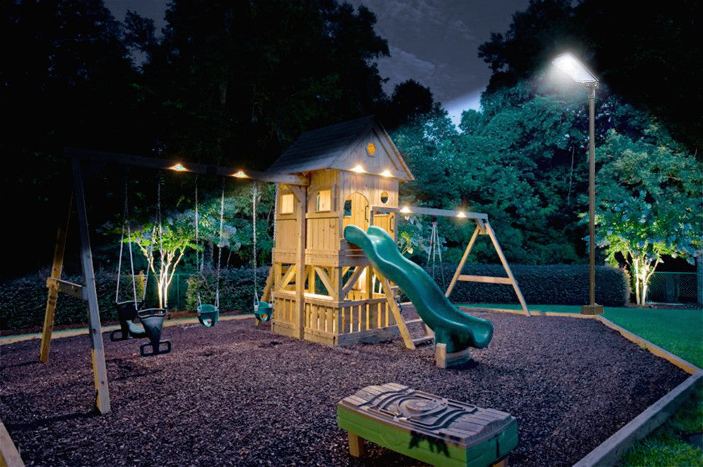 Solar Power Dusk To Dawn Black Aluminum Outdoor LED AI-Smart Sensing Light, Ee824w-Ai18