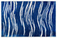 Blue Rug Patterned Rug Striped Rug with Waves Area Rug  5'' X 7''