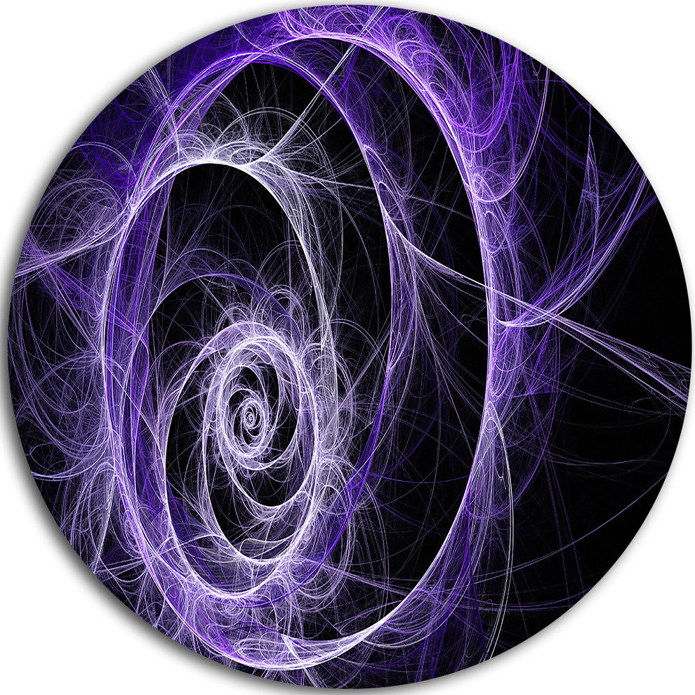 Exotic Blue Flower, Floral Digital Art Round Wall Art, 11"