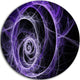 Exotic Blue Flower, Floral Digital Art Round Wall Art, 11"