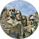 Mount Rushmore South Dakota, Landscape Photo Round Wall Art, 11"
