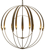 Double Cirque Large Scale Chandelier, Dark Smoke Finish