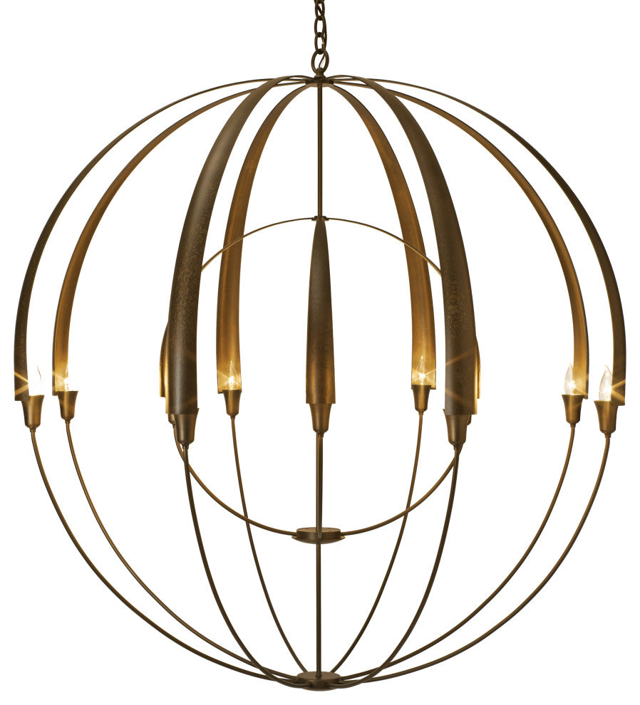 Double Cirque Large Scale Chandelier, Dark Smoke Finish