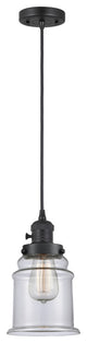 Innovations 201CSW-BK-G182 Canton 1 Light Mini Pendant, Switch, Matte Black