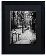 Philippe Hugonnard 'Staircase Montmartre', Black Frame, Black Mat, 20x16