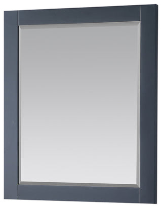 Maribella Rectangular Bathroom Wood Framed Wall Mirror, Blue, 28"
