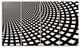 Fractal Square Pixel Mosaic Illustration, Abstract Canvas Art, 48"x28", 4 Panels