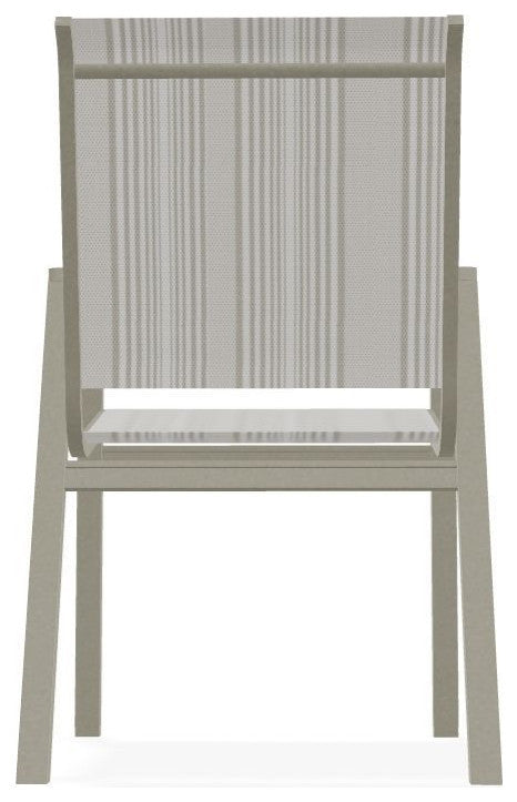 Bazza Sling Stackable Outdoor Dining Chair, Harbor/Storm