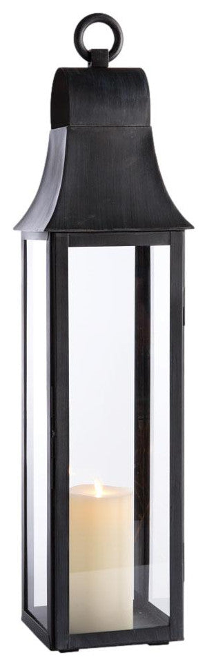 Classic Elegant Tall Black Vintage Style Candle Lantern Pillar Holder Outdoor