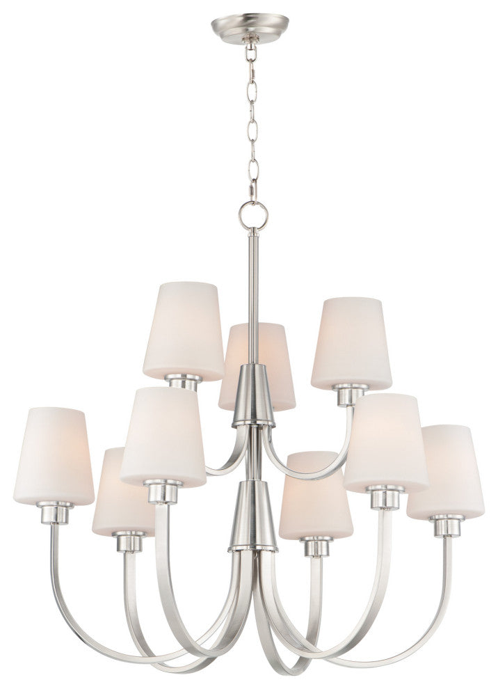 Maxim 11826SW Shelter 9 Light 30"W Chandelier - Black