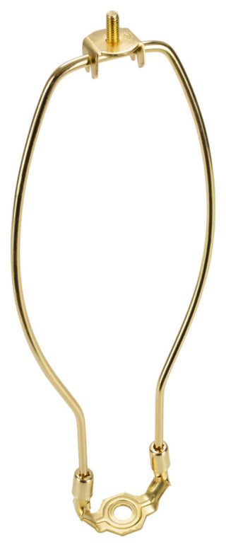 Aspen Creative 20008-1 11" Lamp Harp With Saddle, Polished Brass