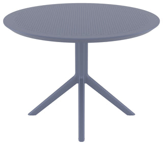 Sky Round Dining Table 42" Black, Dark Gray