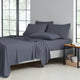 Kathy Ireland 2000TC Cotton Rich 6 Piece Sheet Set, Charcoal Gray, Queen