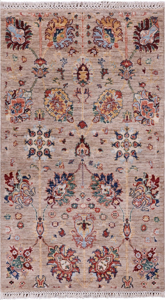 Persian Tabriz Handmade Wool Rug 2' 7" X 4' 6" Q10236