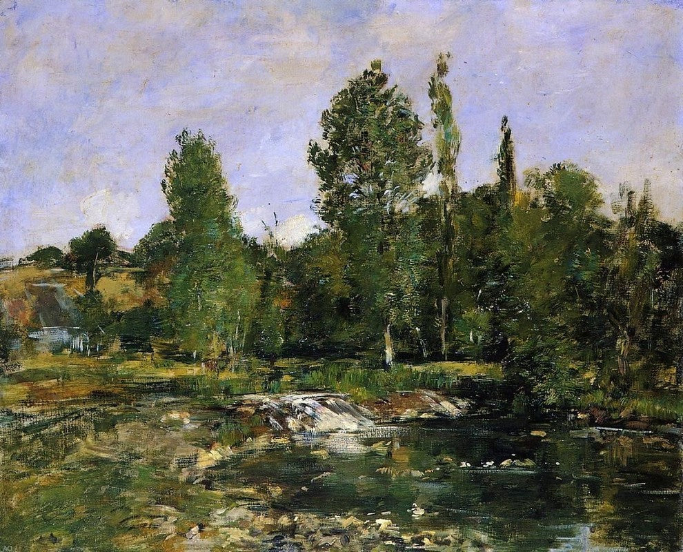 Eugene-Louis Boudin Saint-Cenery a Pond, 20"x25" Wall Decal