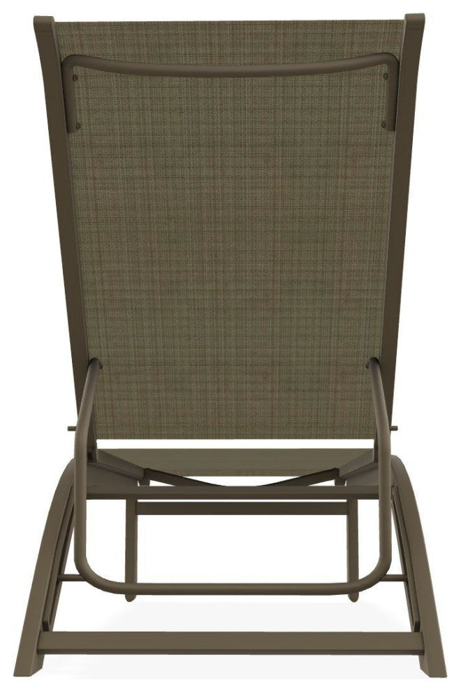Kendall Sling Stackable Outdoor Chaise Lounge, Elevation Stone/Beachwood
