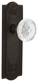 Meadows Plate Passage Crystal Meadows Knob, Oil-Rubbed Bronze, 2.375"