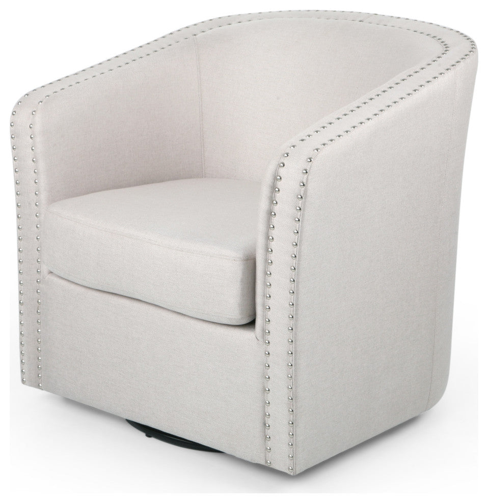 Jaymee Fabric Swivel Chair, Wheat and Black