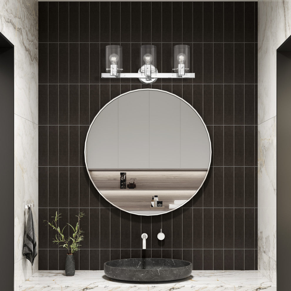 Munich 3 Light Polished Chrome Vanity Sconce