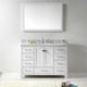 Caroline Avenue 48" Single Bathroom Vanity Set Gray, Marble Top
