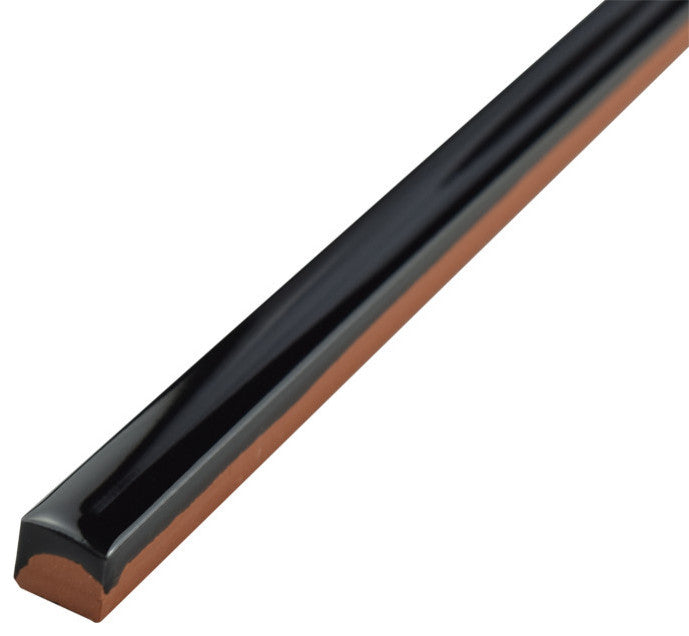 Listelo Ceramic Liner Wall Trim Tile, Nero, Listelo Liner
