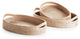 Burma Whitewash Rattan Oval Serving Trays, Set Of 3
