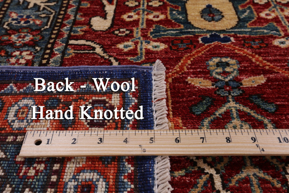 8' 3" X 8' 7" Square Persian Fine Serapi Hand Knotted Rug - Q12444