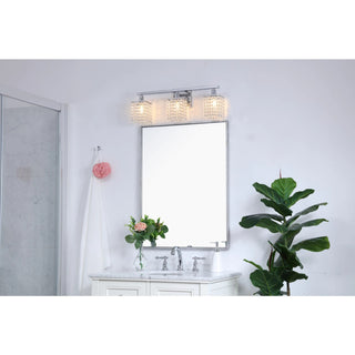 Elegant Lighting LD7010 Phineas 3 Light 24"W Bathroom Vanity - Black