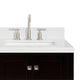 Ariel Cambridge 36" Right  Single Rectangle Sink Vanity, Carrara Quartz, Espresso