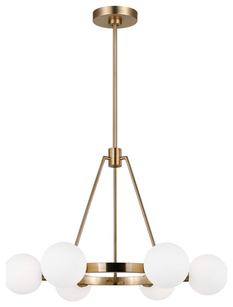 Clybourn 6-Light Chandelier, Satin Brass