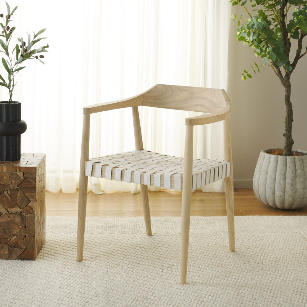 Safavieh Amycus Accent Chair, White/Natural