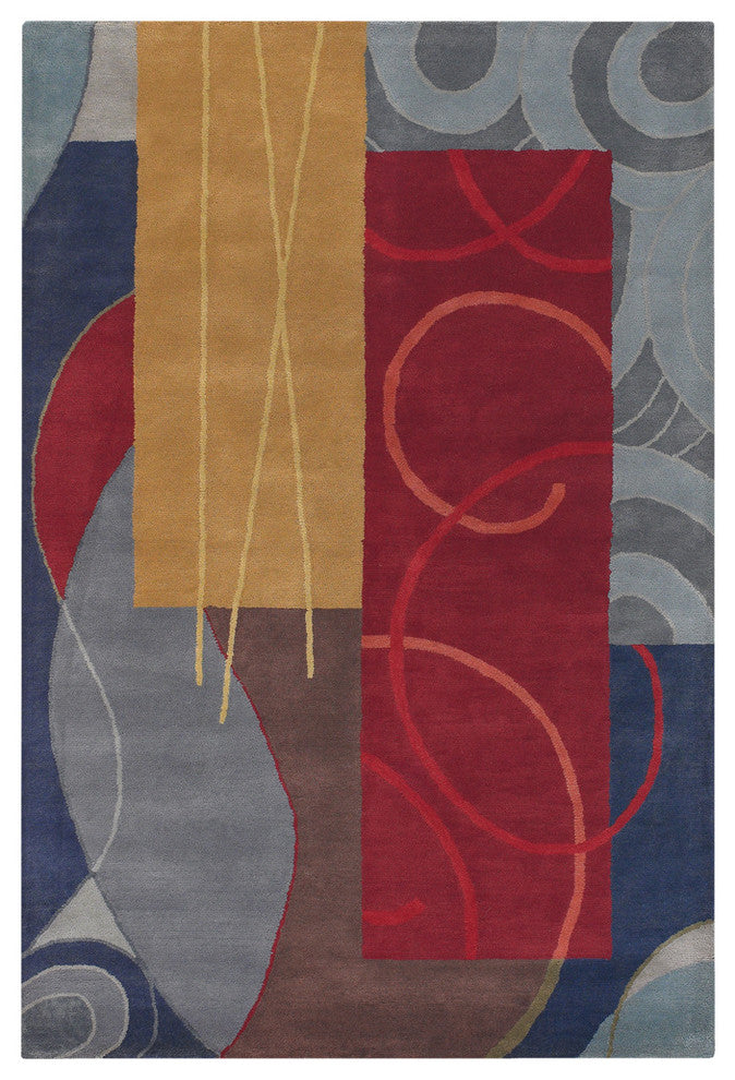 Bense Contemporary Area Rug, 5'x7'6" Rectangle