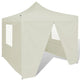 vidaXL Cream Foldable Tent 9.8'x9.8' with 4 Walls
