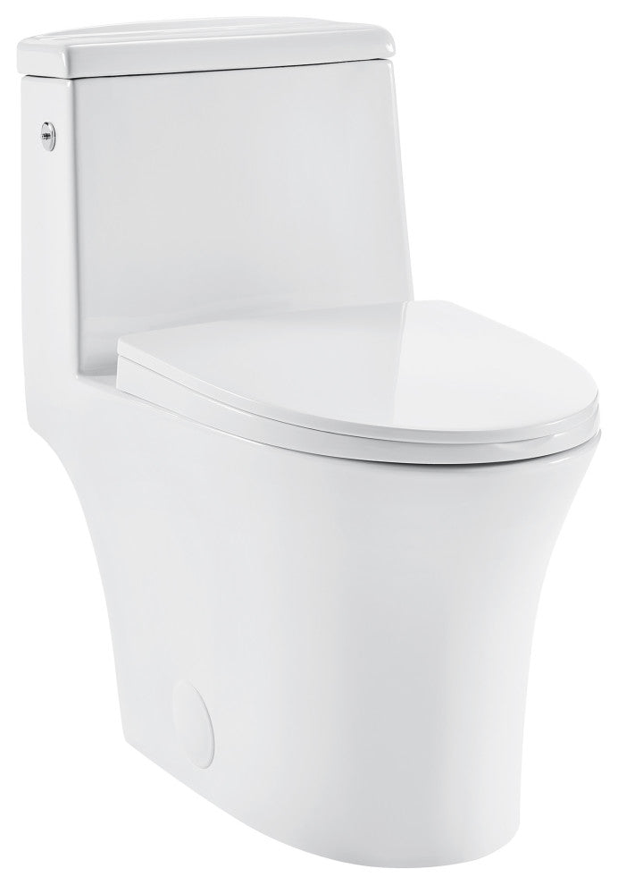Hugo One Piece Elongated Toilet, Touchless